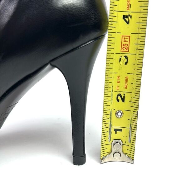 Stuart Weitzman Black Leather D'Orsay Pumps Heels Grosgrain Cross Strap US 5 - Picture 13 of 13